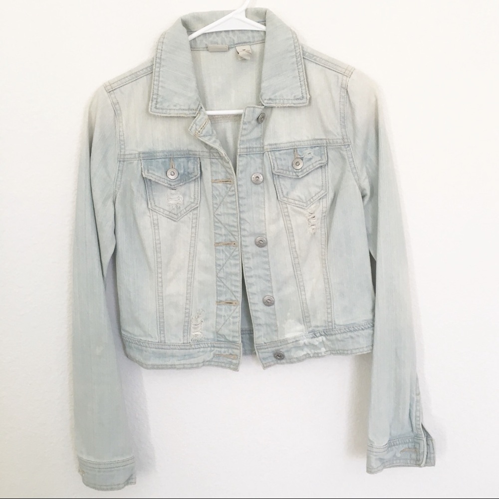 Mudd Jean Jacket Button Pocket W/ Holes